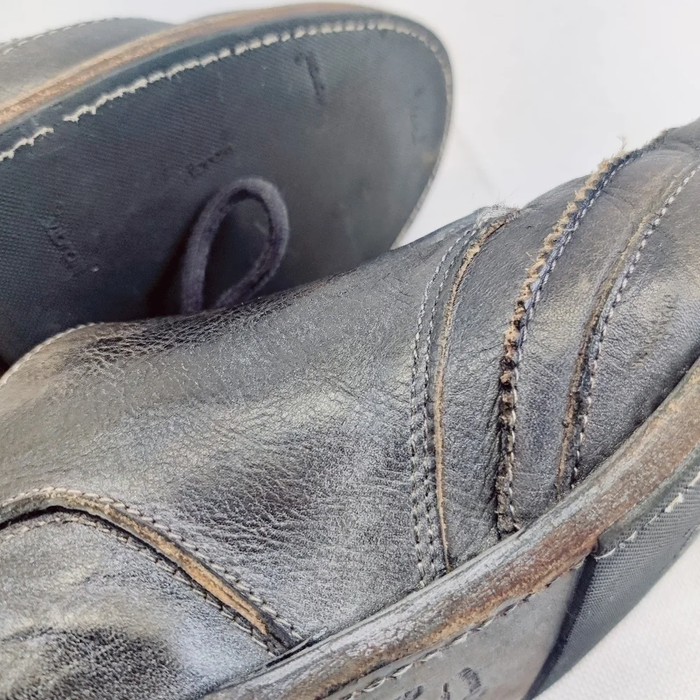 Bed Stu Men’s Wingtip Derby Oxford Shoes Sz 10.5 Distressed Leather Vibram Sole